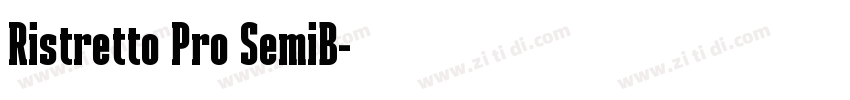 Ristretto Pro SemiB字体转换 Ristretto Pro SemiB字体转换